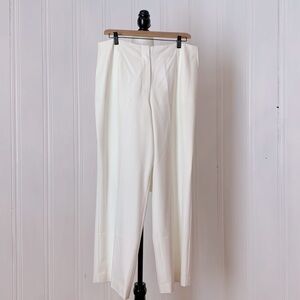 Classic white wide leg pants by TALBOTS